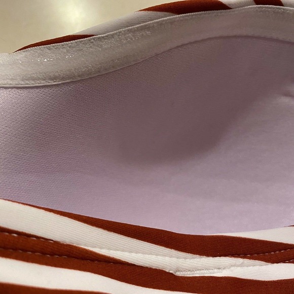 Swimsuit KONA SOL Red Stripe One Piece Strapless Swimsuit M 8-10 with Strap - Picture 8 of 11